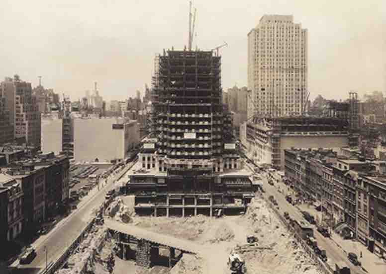 Construction at 30 Rockefeller Plaza and Radio City Music Hall