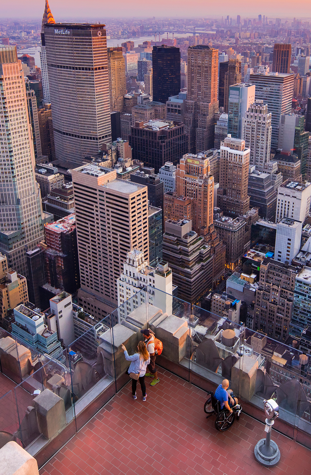 Accessible view from the Top of the Rock.